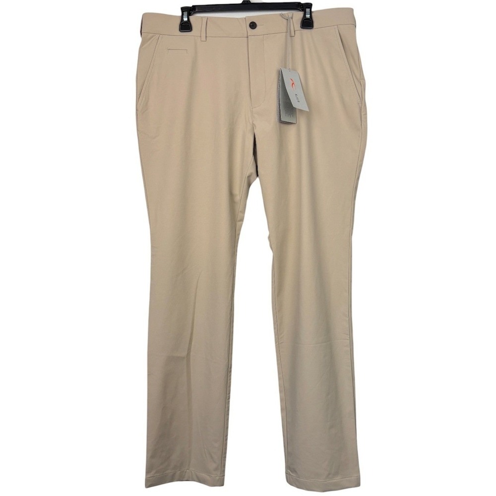 NEW KJUS Ike Pants Mens 54 XL 36x33 Khaki Technical Stretch Golf Trousers Beige